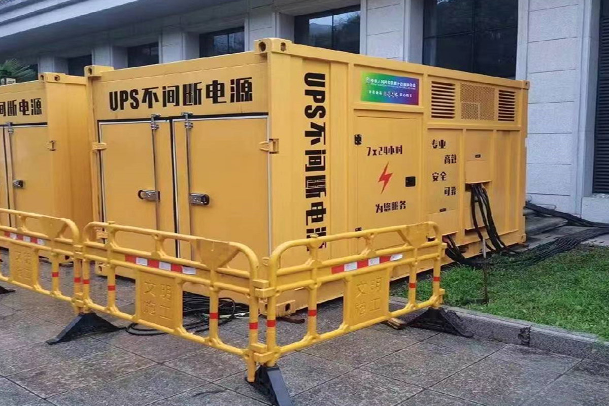 滕州发电机租赁施工现场