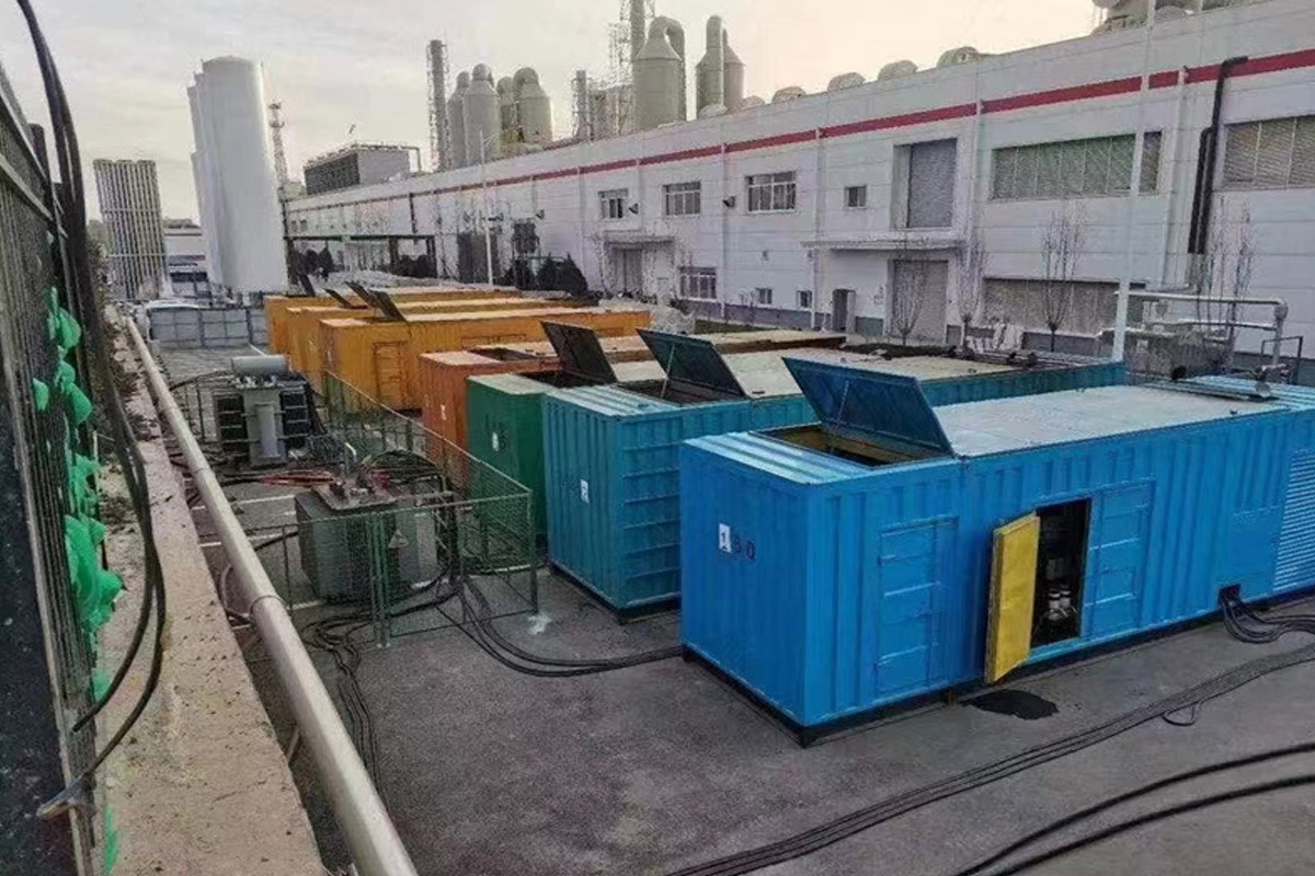 滕州发电机租赁施工现场
